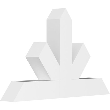 Ekena Millwork Saratoga Architectural Grade PVC Gable Bracket, 48"W x 30"H x 6"D x 6"F, 15/12 Pitch GBP048X30X0606SAR00